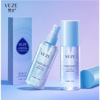 Освежающий увлажняющий гиалуроновый спрей с гелевой текстурой Veze Hyaluronic Acid Solid Smoothie Spray, 100 мл.