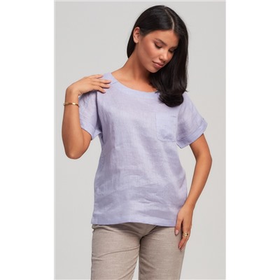 Блузка лен F212-1130 l.blue