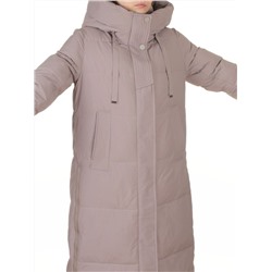 8312 GRAY/BEIGE Пальто зимнее женское (200 гр. холлофайбер)