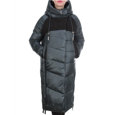 Y21638 DARK GREEN Пальто женское зимнее MEIYEE (200 гр. холлофайбера)