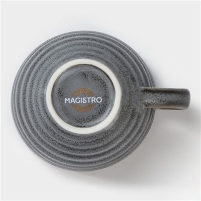 Чашка Magistro Urban, 200 мл, фарфор, серая