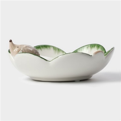Блюдо керамическое сервировочное «Ёжик», 13,3×13×5,5 см