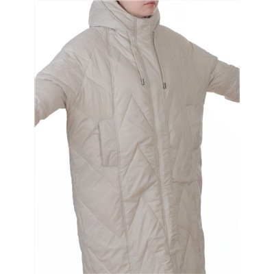 3080 LT. BEIGE Пуховик женский (утиный пух)