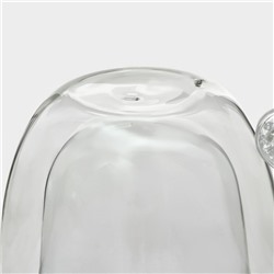 Кружка с двойными стенками Magistro «Даймонд», 200 мл, стекло, прозрачная