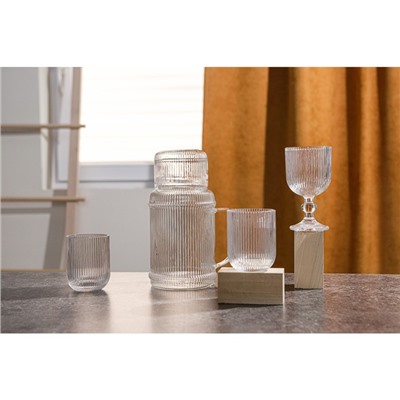 Бокал для вина Magistro «Грани», 250 мл, 8×14.5 см, стекло, прозрачный