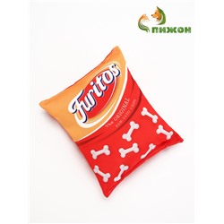 Игрушка текстильная для собак "Furitos", 14 х 17 см, красная