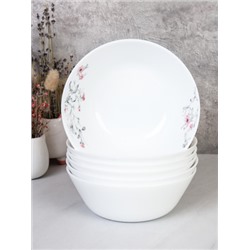 Набор суповых тарелок 6 штук 550 мл 155 мм Евро / LGW-60 (7318) /уп 6/ Серый кустик