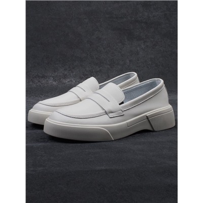 03-YD122-2 LT. BEIGE Лоферы женские (натуральная кожа)