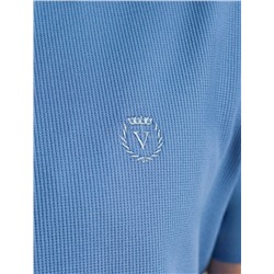 Футболка-поло из фактурного трикотажа