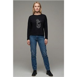 Лонгслив женский оверсайз Ч Арт. 10638