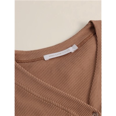 Пижама женская (рубашка, шорты) SL HOME Soft Home, кофейная