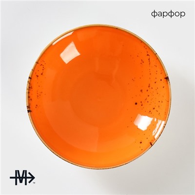 Салатник Magistro «Церера», 400 мл, d=16.2 см, фарфор, оранжевый