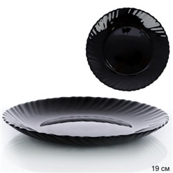 Тарелка плоская 190 мм десертная Черная Классика BNHP75T (Black) (уп 72)