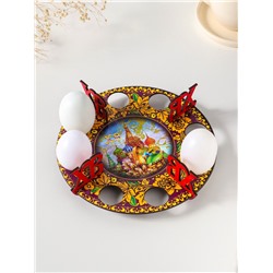 Подставка для 8 яиц «Собор с хохломой», под кулич