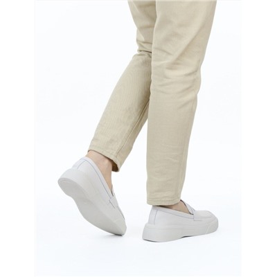 03-YD122-2 LT. BEIGE Лоферы женские (натуральная кожа)