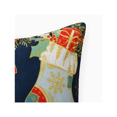 Наволочка декоративная новогодняя «Этель. Новый год» 43×43 см, велюр