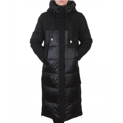 A81 BLACK Пальто зимнее женское (200 гр. холлофайбер)