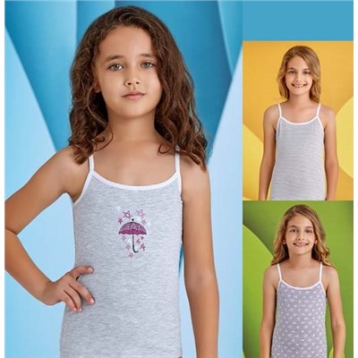 4514 майка для девочек многоцвет (BAYKAR)