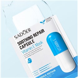 Тканевая маска для лица с витамином Е и фуллереном восстанавливающая SADOER