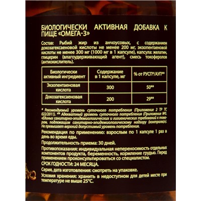 Омега 3 Vitamuno Pro, 60 капсул
