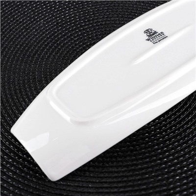 Блюдо Wilmax, 30×10 см, для подачи, фарфор, цвет белый
