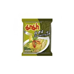 Лапша быстрого приготовления со вкусом зелёного карри Mama 55 г