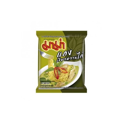 Лапша быстрого приготовления со вкусом зелёного карри Mama 55 г