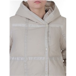 3065 LT. BEIGE Пальто пуховое зимнее женское (утиный пух)