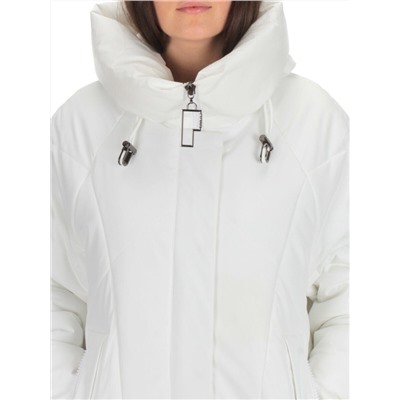 M-9117 WHITE Пальто зимнее женское CORUSKY  (верблюжья шерсть)