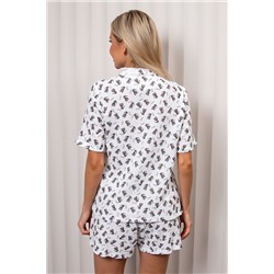 Костюм белый с шортами Пэгги №2