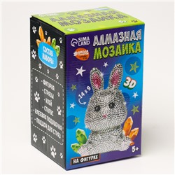Алмазная мозаика на фигурке для детей «Милый зайчик», полное заполнение