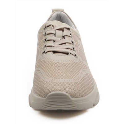 03-YH466-2 BEIGE Кроссовки женские (натуральная кожа)