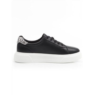 03-YC523-1 BLACK Полуботинки спортивные женские (натуральная кожа)