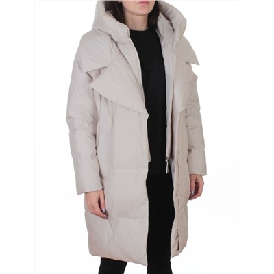 Z24-829 LT. BEIGE Куртка зимняя женская оверсайз (200 гр. тинсулейт)