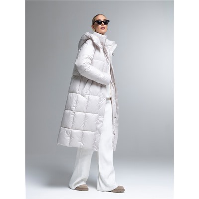 Пуховик женский бежевый