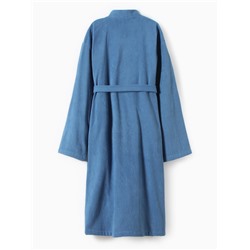 Халат махровый Этель, мужской размер 56-58 цвет синий, 100% хлопок, 320 г/м²