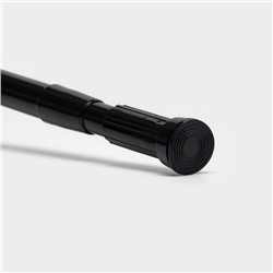 Карниз для ванной SAVANNA, телескопический, d заглушки = 3 см, d трубки = 2 см, 110-200 см, чёрный