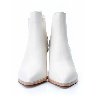 01-PCT169-2 BEIGE Ботинки Челси демисезонные женские (натуральная кожа, байка)