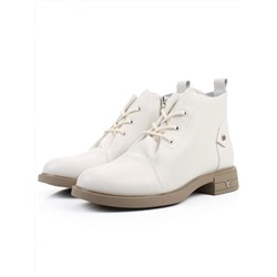 01-M43-19 LT. BEIGE Ботинки демисезонные женские (натуральная кожа)