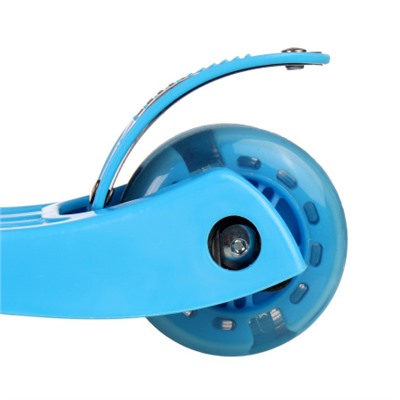 Самокат трехколесный от 3-х лет Yeenot Kids GT4108, до 50кг, вес 2.3кг, свет. колёса PU 120мм ABEC7, ярко-голубой, БК/уп10/ АКЦИЯ!