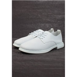 03-PDXL156-3 LT. BLUE Полуботинки женские (натуральная кожа)