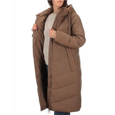 126 BROWN Пальто зимнее женское (200 гр. холлофайбер)