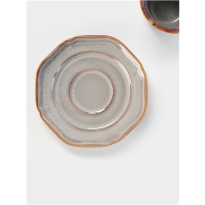 Кофейная пара Magistro Vintage, 110 мл, фарфор, серая