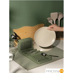 DOME ГРЕВЕ зел. Коврик с подставкой для посуды 40х50 см, 1 пр.