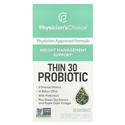 Physician's Choice, Тонкий 30 пробиотиков, 15 млрд КОЕ, 30 капсул