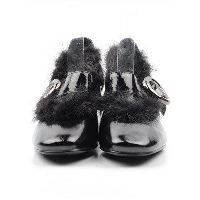 03-N18116P-2 BLACK LAC Полуботинки женские (натуральная кожа, лакированная)