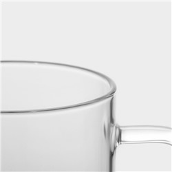 Кружки Magistro «Глория», 320 мл, 11×8×9 см, набор 2 шт., стекло, прозрачные