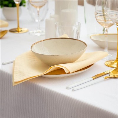 Набор салфеток «Этель» Shine, 45×45 см, с пропиткой ВГМО, 192 г/м², молочный