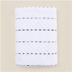 Коврик махровый SL HOME: Lines "Блан де Блан" 50х70 см, 100% хлопок, 750 г/м2