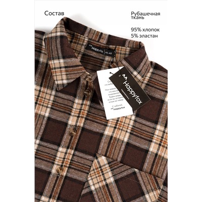 Рубашка женская в клетку Happyfox